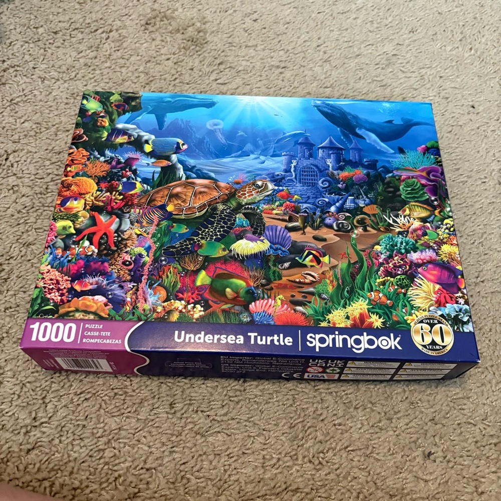 Undersea turtle springbok 1,000 piece puzzle